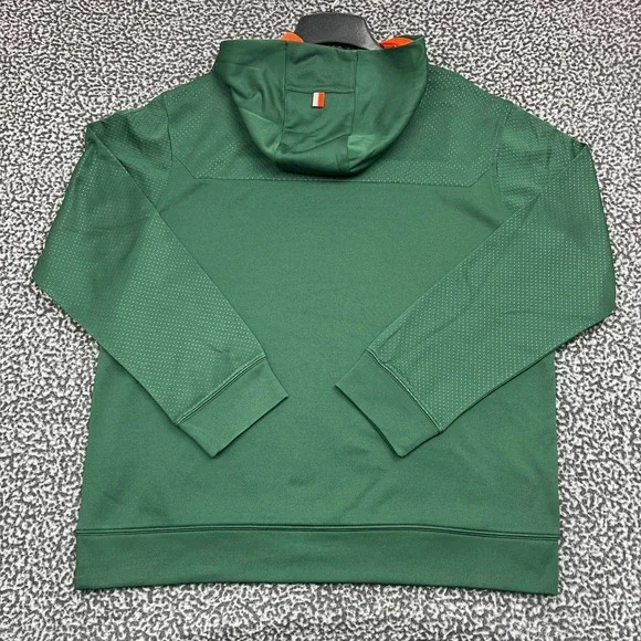 Miami Hurricanes Hoodie Men Large Green Fanatics Pullover Long Sleeve New L - Picture 2 of 7